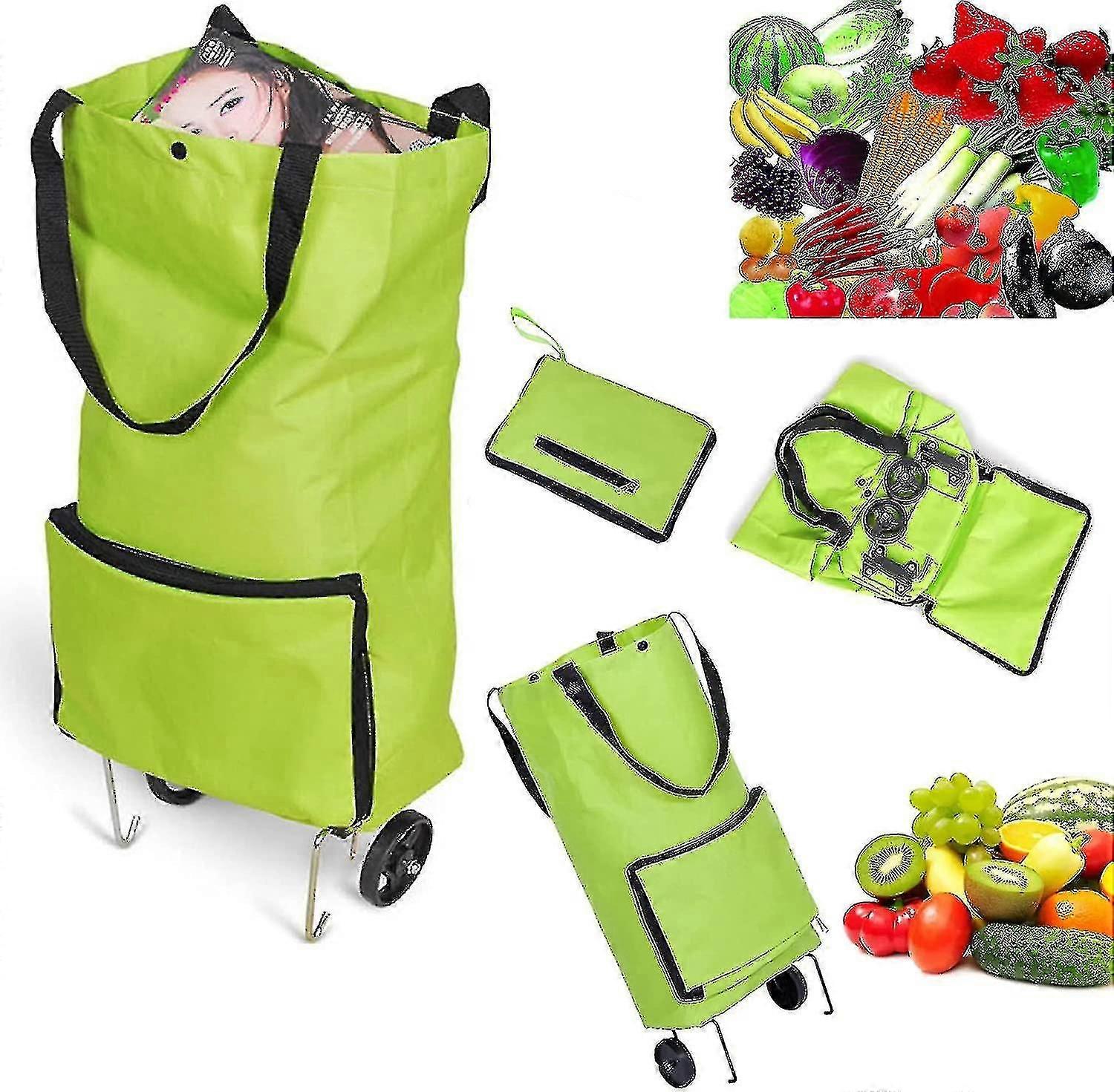 גלגלי עגלת קניות מתקפלים קלים תיק מתקפל מטען Trav