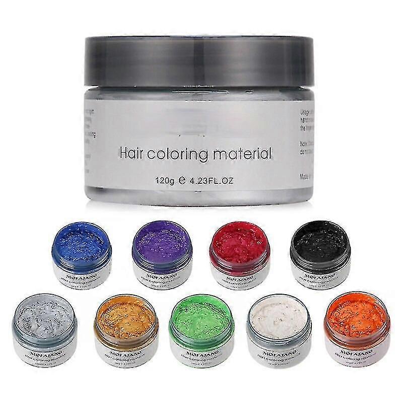 120g لون الشعر الشمع التصميم Pomade الفضة الجدة رمادية يمكن التخلص منها الشعر الطبيعي قوي هلام كريم صبغ الشعر للنساء الرجال