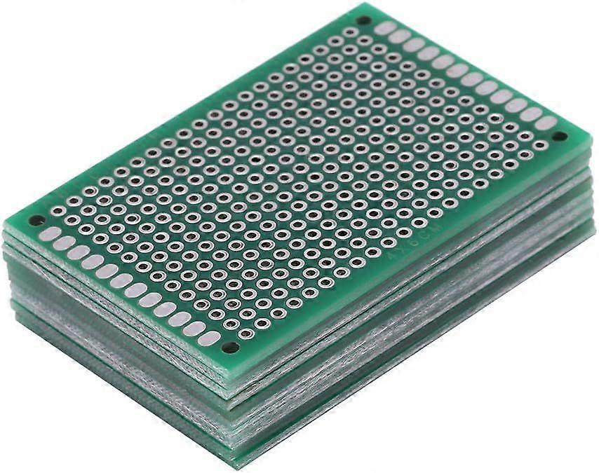 10 Pieces 4 x 6 cm Double Sided Prototype Board Prototyping Soldering Universal Printed Circuit Board for DIY and Electronics Project