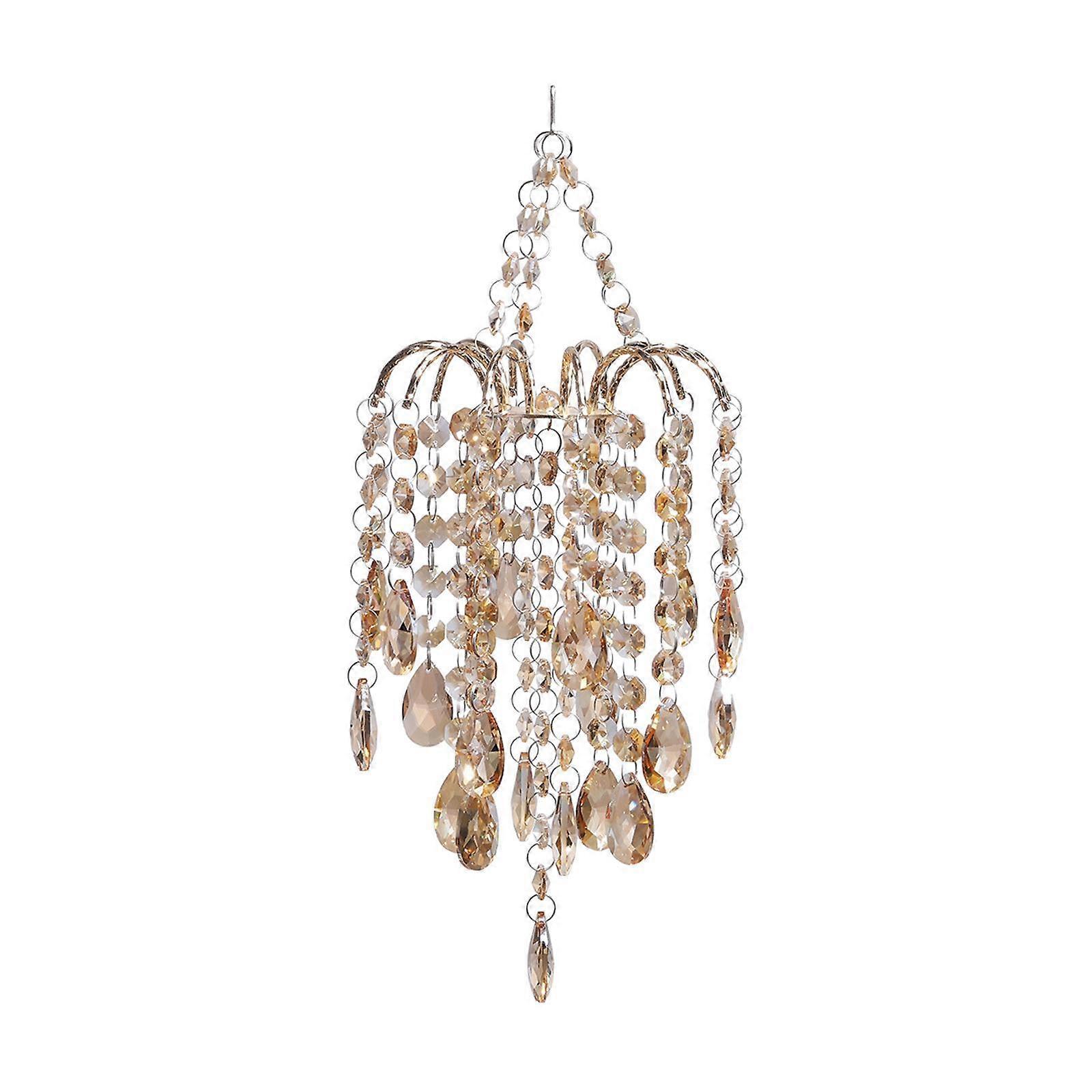 Acrylic Chandelier Shade, Ceiling Light Shade Beaded Pendant Lampshade with