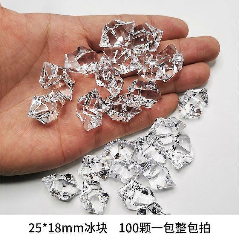 200 Pcs High Realism Ice Cubes For Vase Fillers Irregular Fake Ice Rocks Party Table Scatters For Fish Tank Centerpiece Decoration