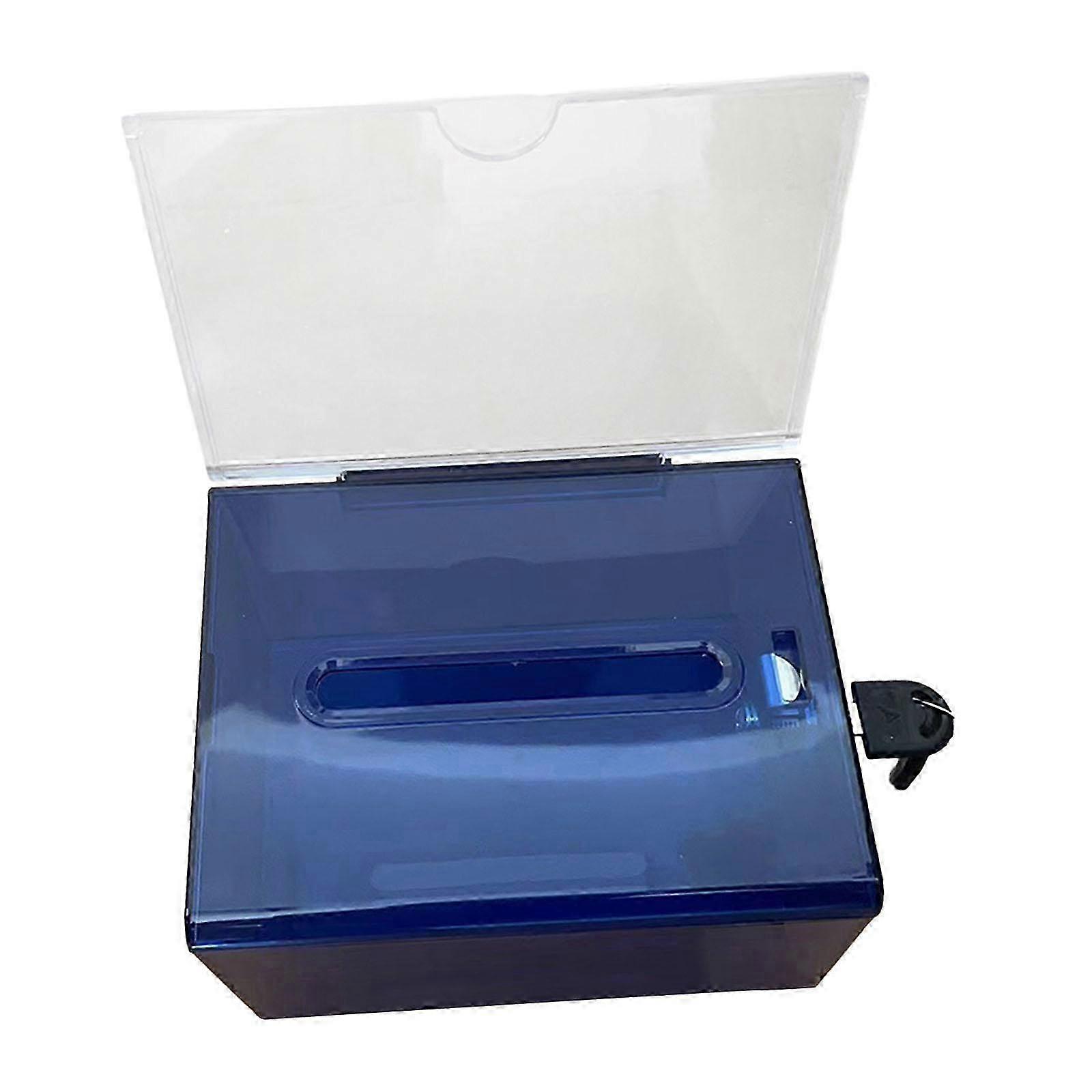 Acrylic Lockable Donation Box for Charity Voting Raffle Tickets, Secure Ballot and Ticket Collection Storage for Shop Business Reception Desk