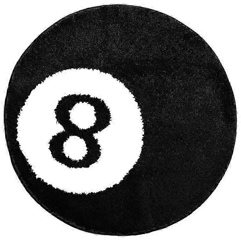 Tapete de 8 Bolas - Tapete Branco e Preto de 24 Polegadas - Tapetes Legais e Tapetes Estéticos compatíveis com Quarto e Sala de Estar