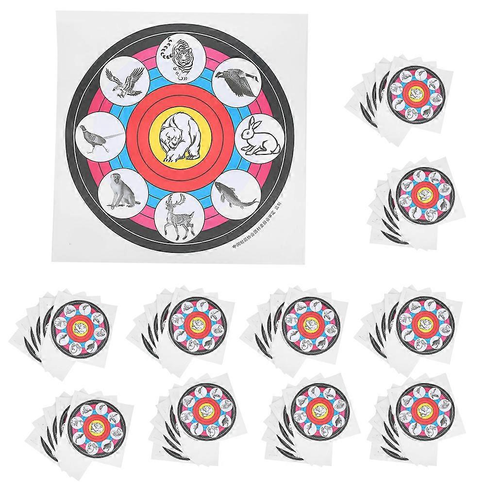 50pcs Shooting Target Face with Animal Design Scenic Arrow Pavilion Entertainment Toys