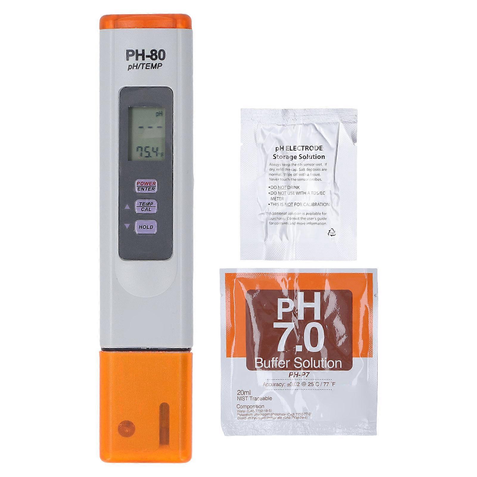 Water Quality Tester 2 in 1 PH Temperature Meter Auto Shutdown Digital Display for Planting