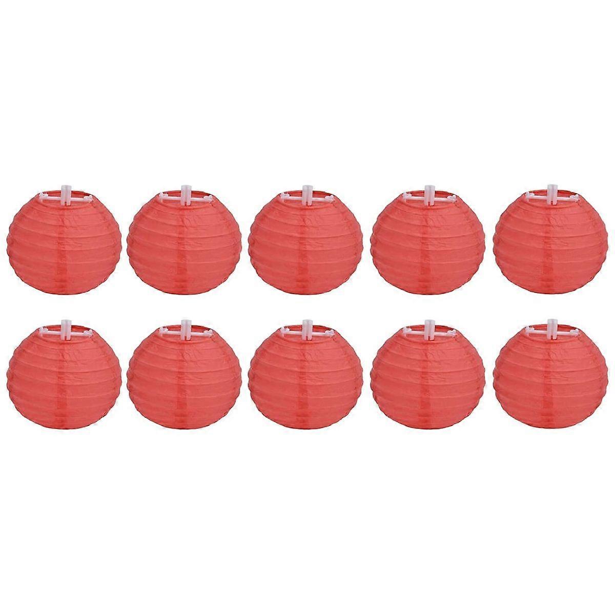 4 Inch Red Paper Lanterns Decorative Round Chinese Lanterns for Birthday We