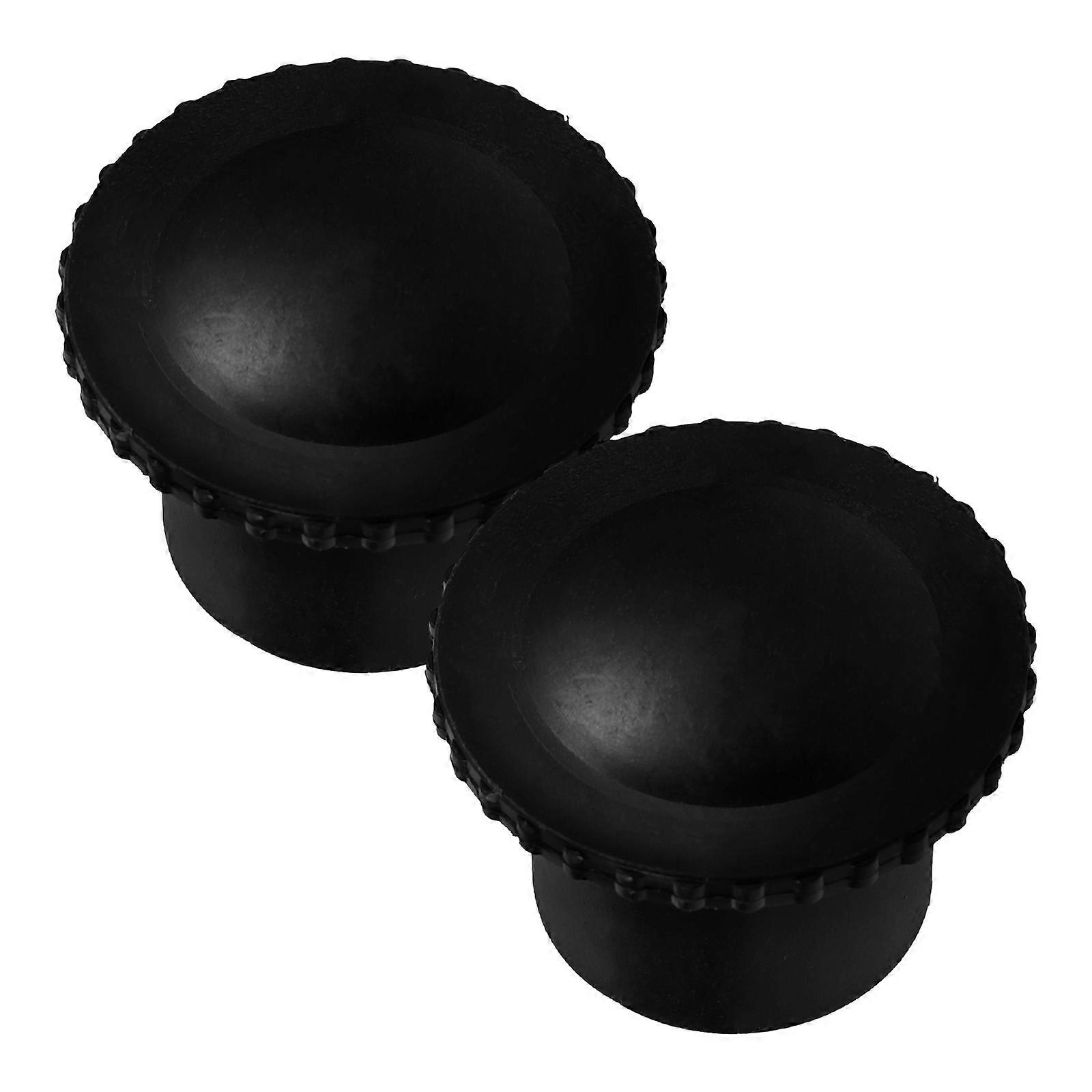 Black Hanger Rack End Caps for Clothes Drying Rod Protection 2pcs Small Size