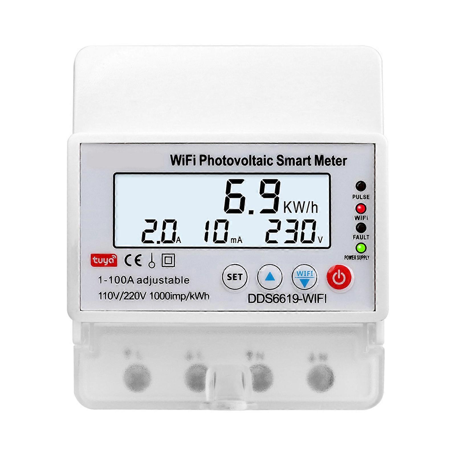 WIFI Intelligent Photovoltaic Meter Breaker Timers Solar Bidirectional Hour Meter Electronic Appliances Remote Controller