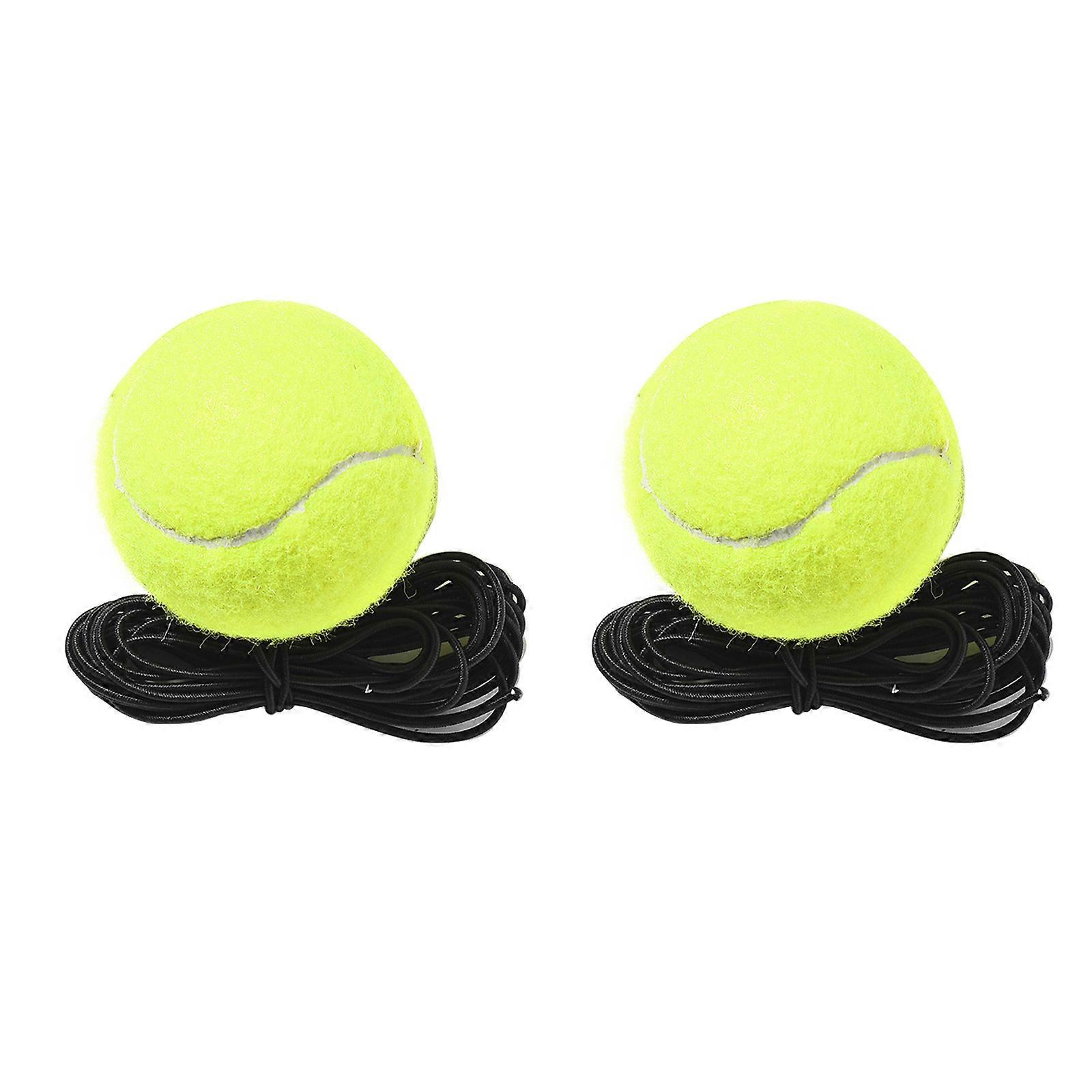 2pcs Tennis Training Ball Rebound Ball with Elastic String Portable Tennis Ball Training Equipment for Kid, Beginners