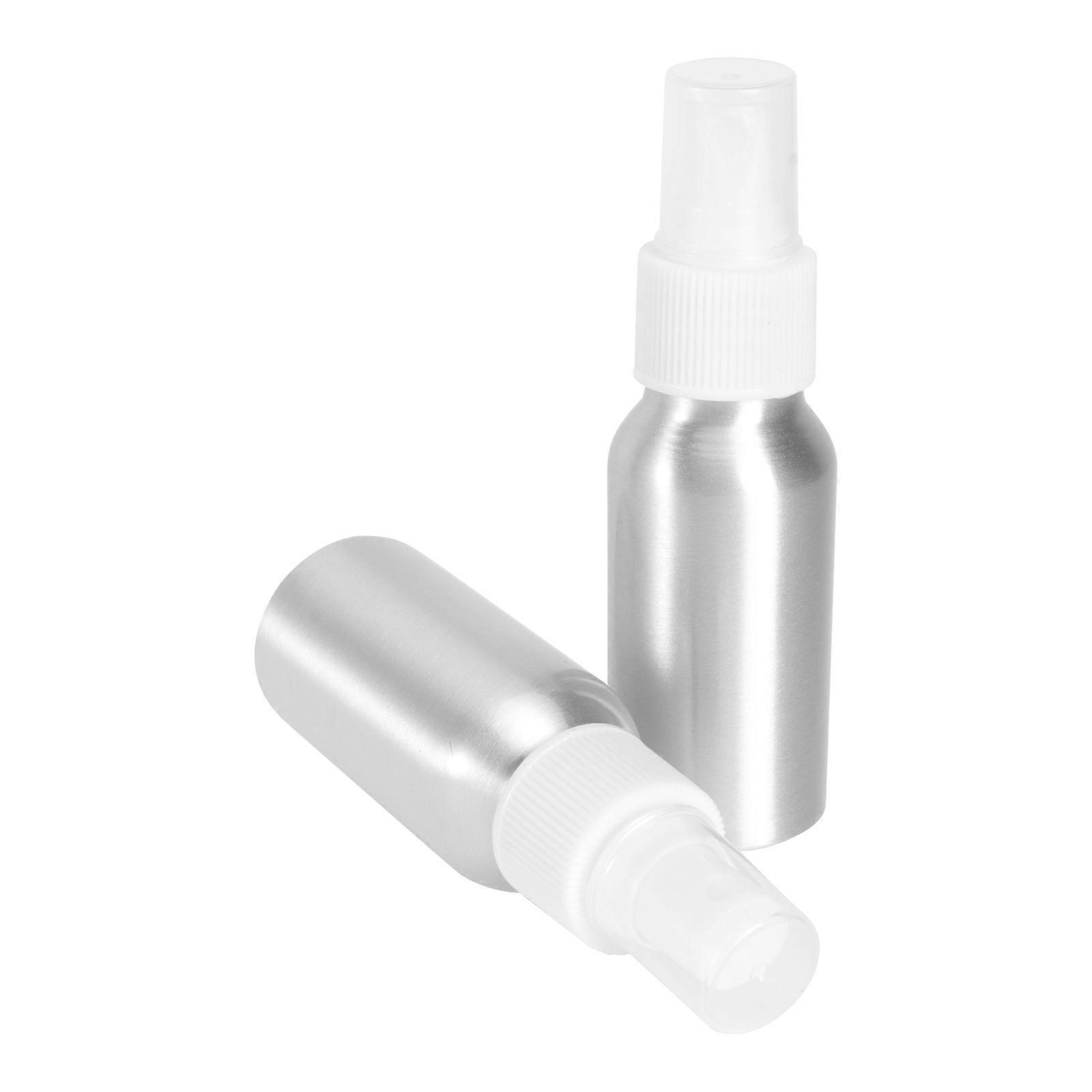 Mini Spray Bottles, 50ml Portable Aluminum Containers for Liquids While Travelling