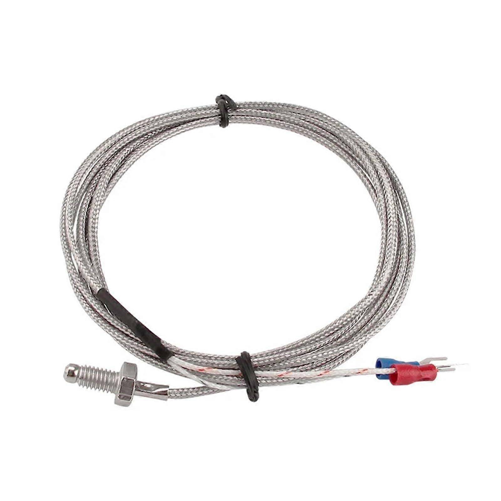 M6/M8 KType Thermocouple Control Threaded Probe Temperature Sensor Temperature Controller 0400℃ Probe 1 m/2 m/3 m/4 m (M6 3 Meters)