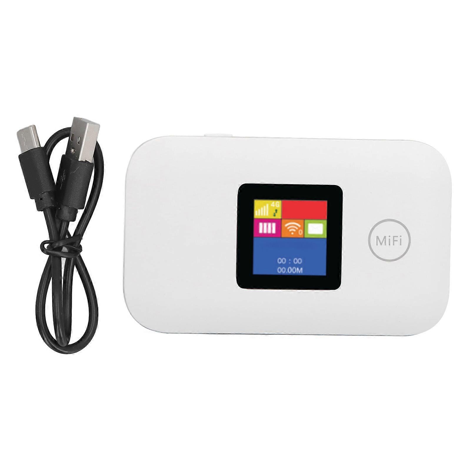 4G LTE Mobile Hotspot with SIM Card Slot Mobile WiFi Hotspot for Car Travel Camping Support 10 Users Connections 2100mAh Europe Asia Edition