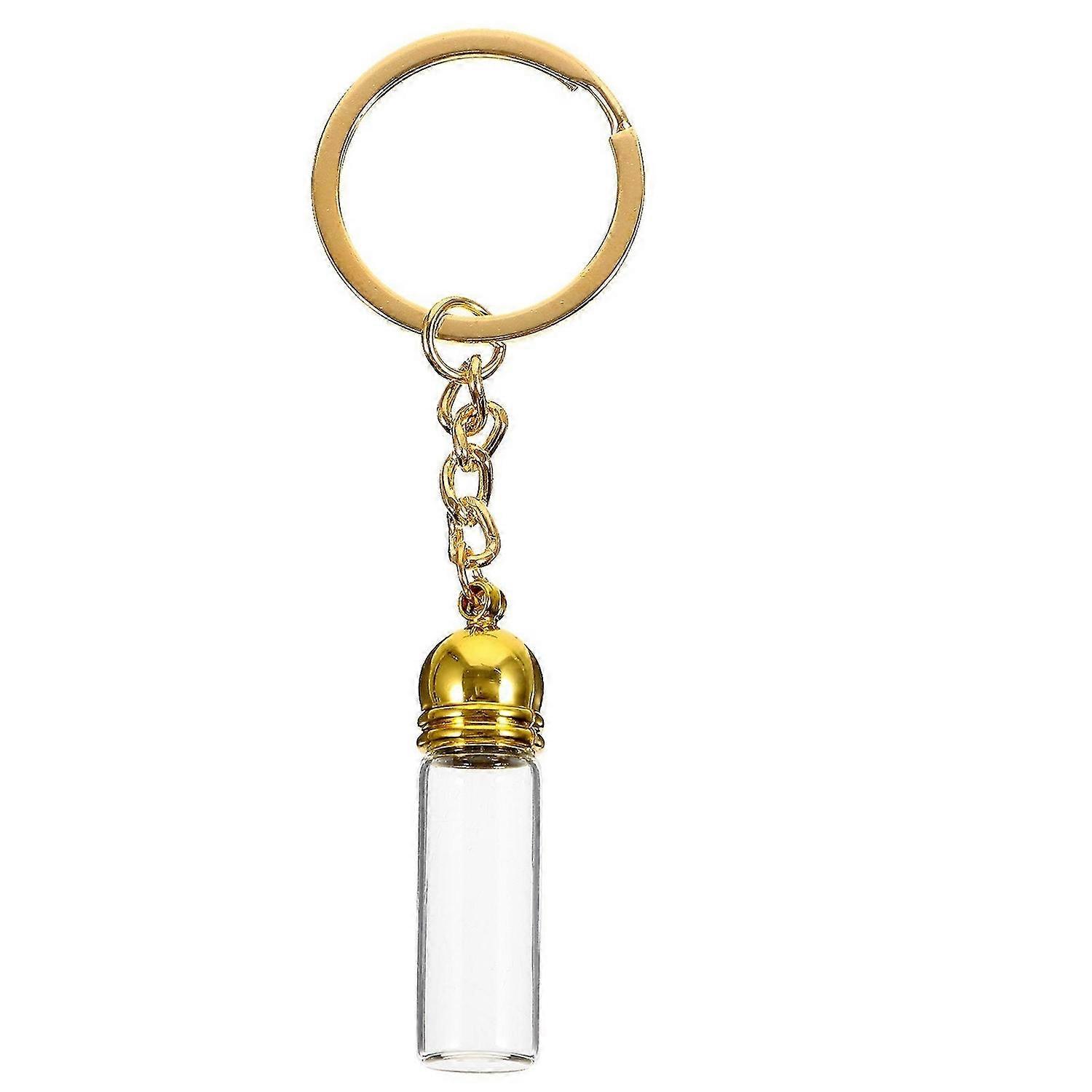 Glass Perfume Bottle Wallet Keychain Tiny Glass Empty Bottle Hanging Decoration