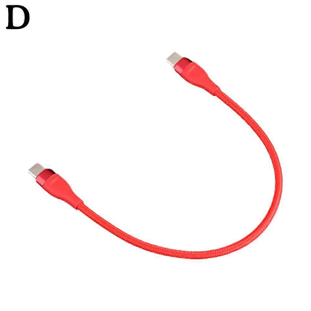 Red (D) C to C$ suitable for iphone12 data cable short 0.25m portable PD Type-C short cable