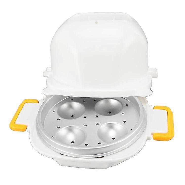 Microwave Oven Egg Steamer 4 Grids Egg Cooker Egg Boiler with Egg Cutter Tool for Home Breakfast