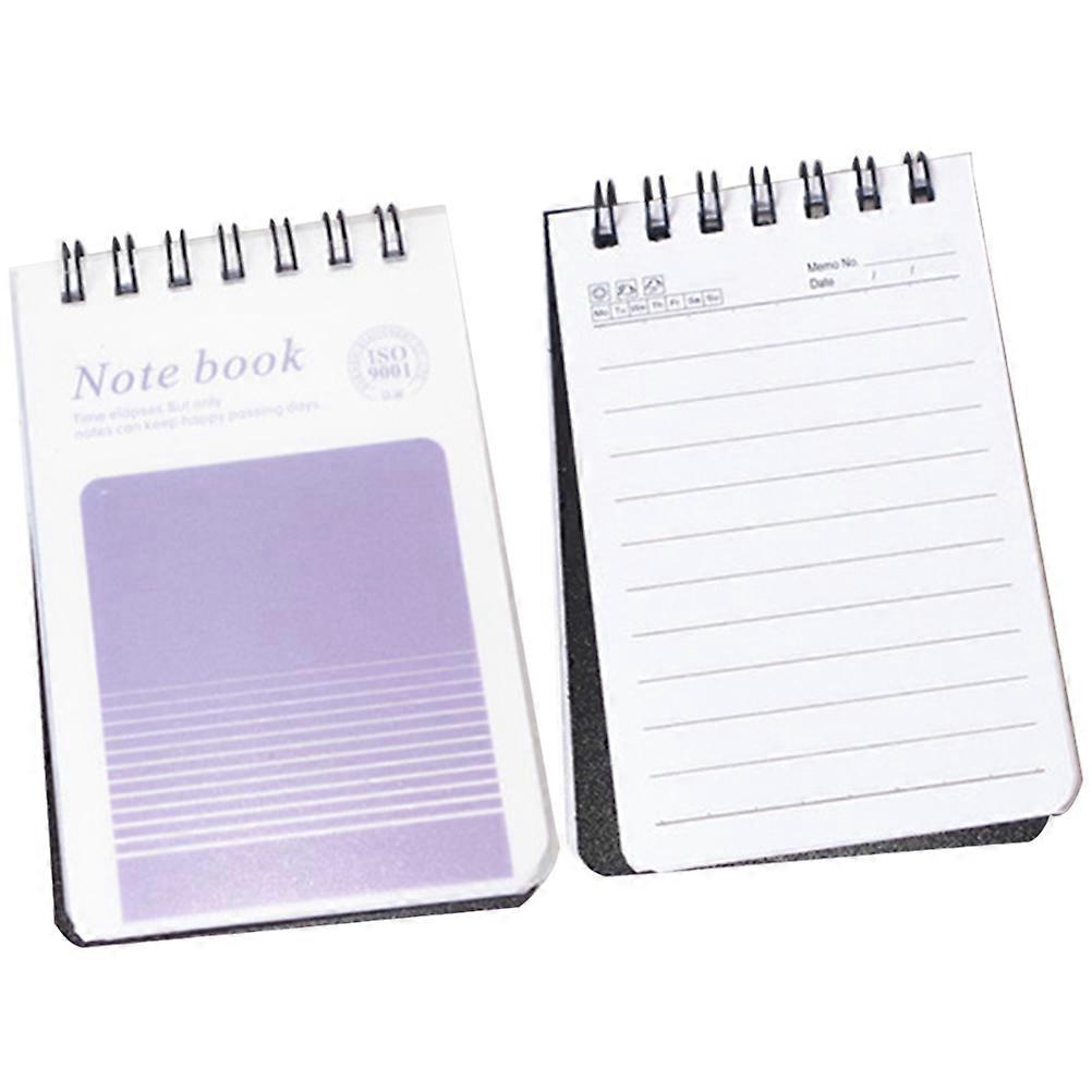 2pcs Spiral Binding Notepads Portable Planning Pads Cute Design Purple Green Blank Pages for Writing Drawing Do Lists and Creative Notes for Students