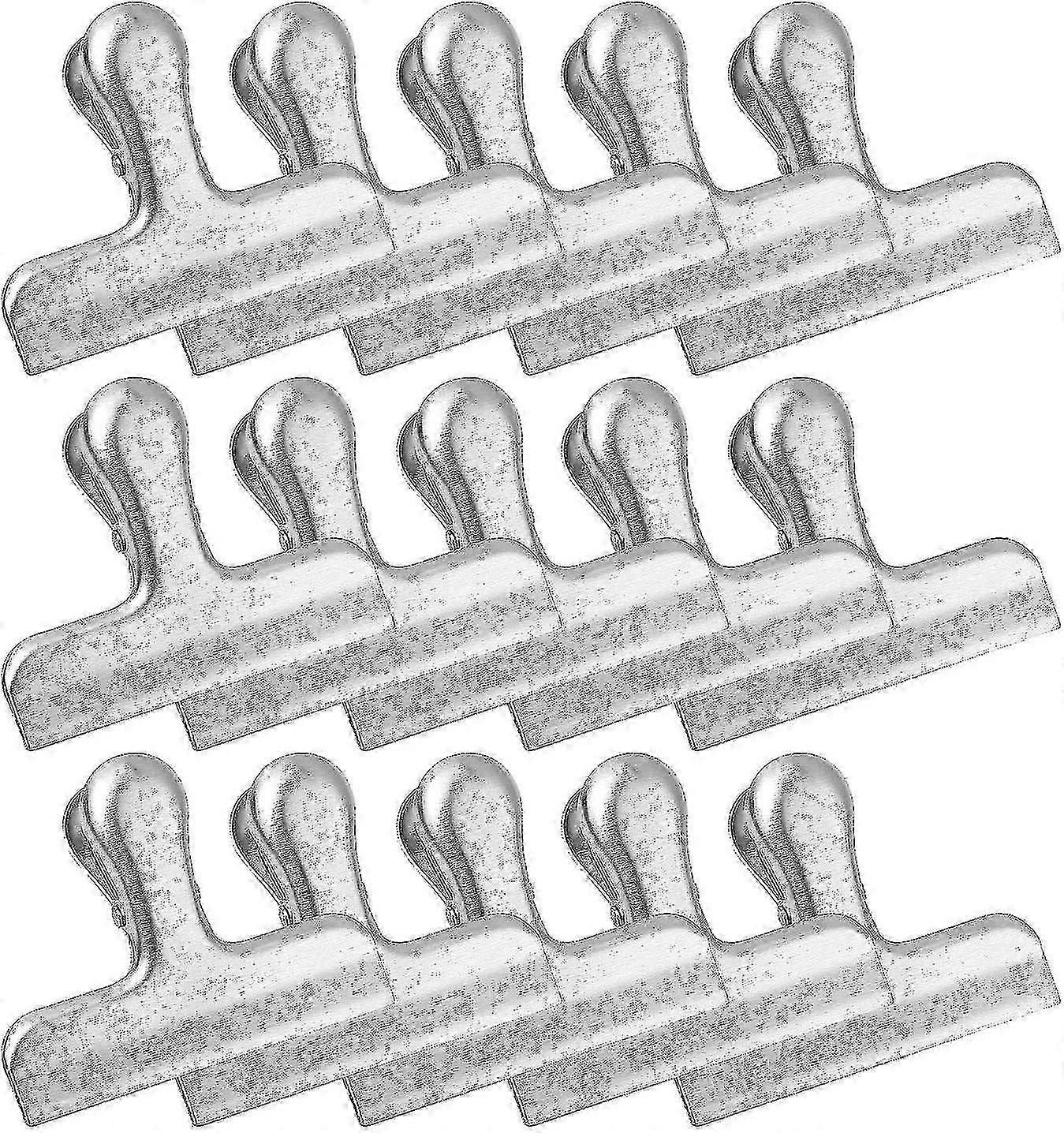15 stk matposer - Rustfri ståltang matoppbevaringstang for vanntette stekte poser, kaffeposer - 7,6 cm - PR