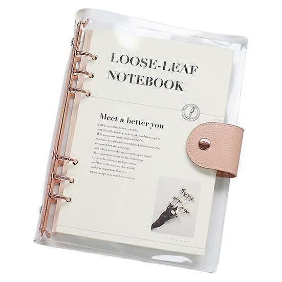 Planner Notebook Simple Style Easy to Carry Transparent Journal Book Loose-leaf Notepad for Students