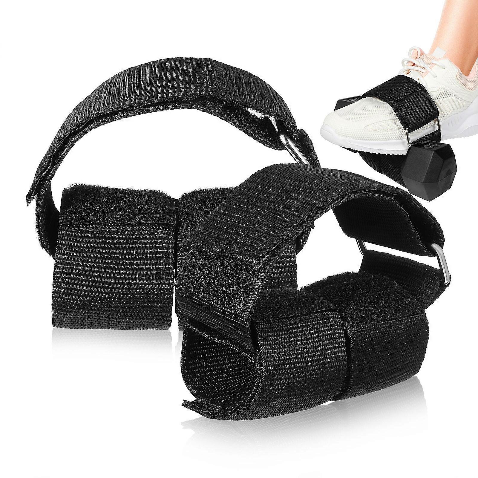 2 Pcs Dumbbell Foot Attachments Adjustable Ankle Straps for Weight Lifting Workout Gym Leg Strength Training