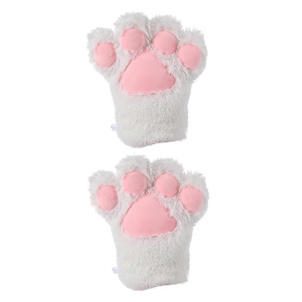 Warm Cartoon Gloves with Cat Paw Details, Made from Healthy Fabric