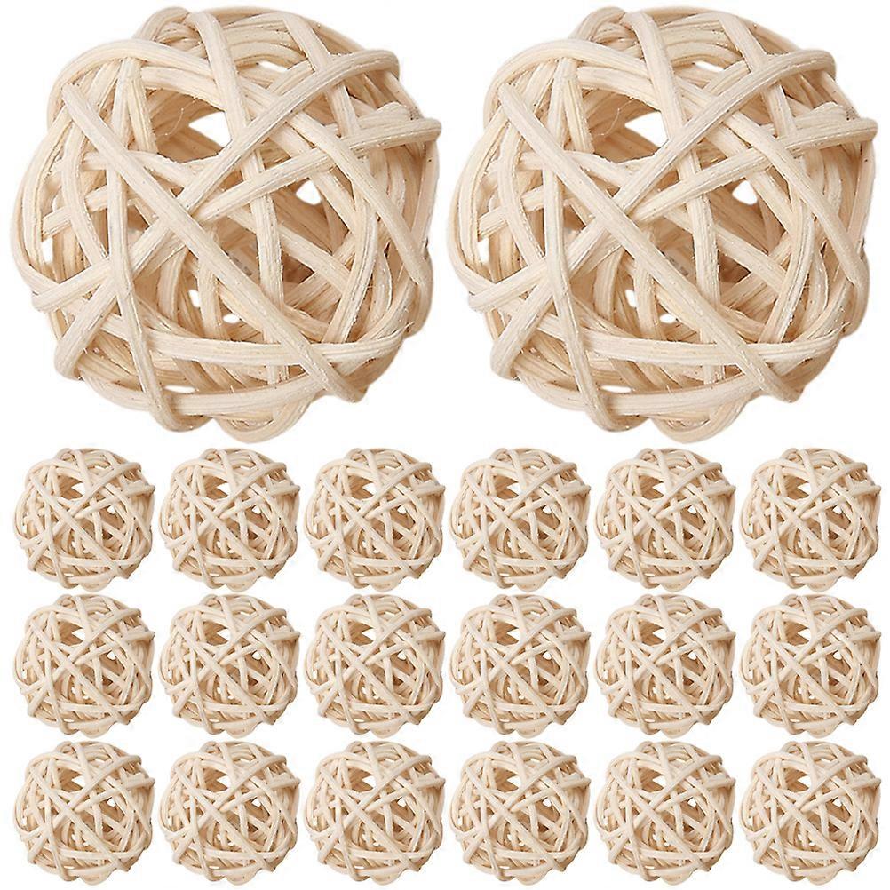 20pcs Rattan Balls for Aromatherapy Diffusers, Natural Decorative Vase Fillers for Home & Table Decor, Craft Accessories for DIY Projects and Home