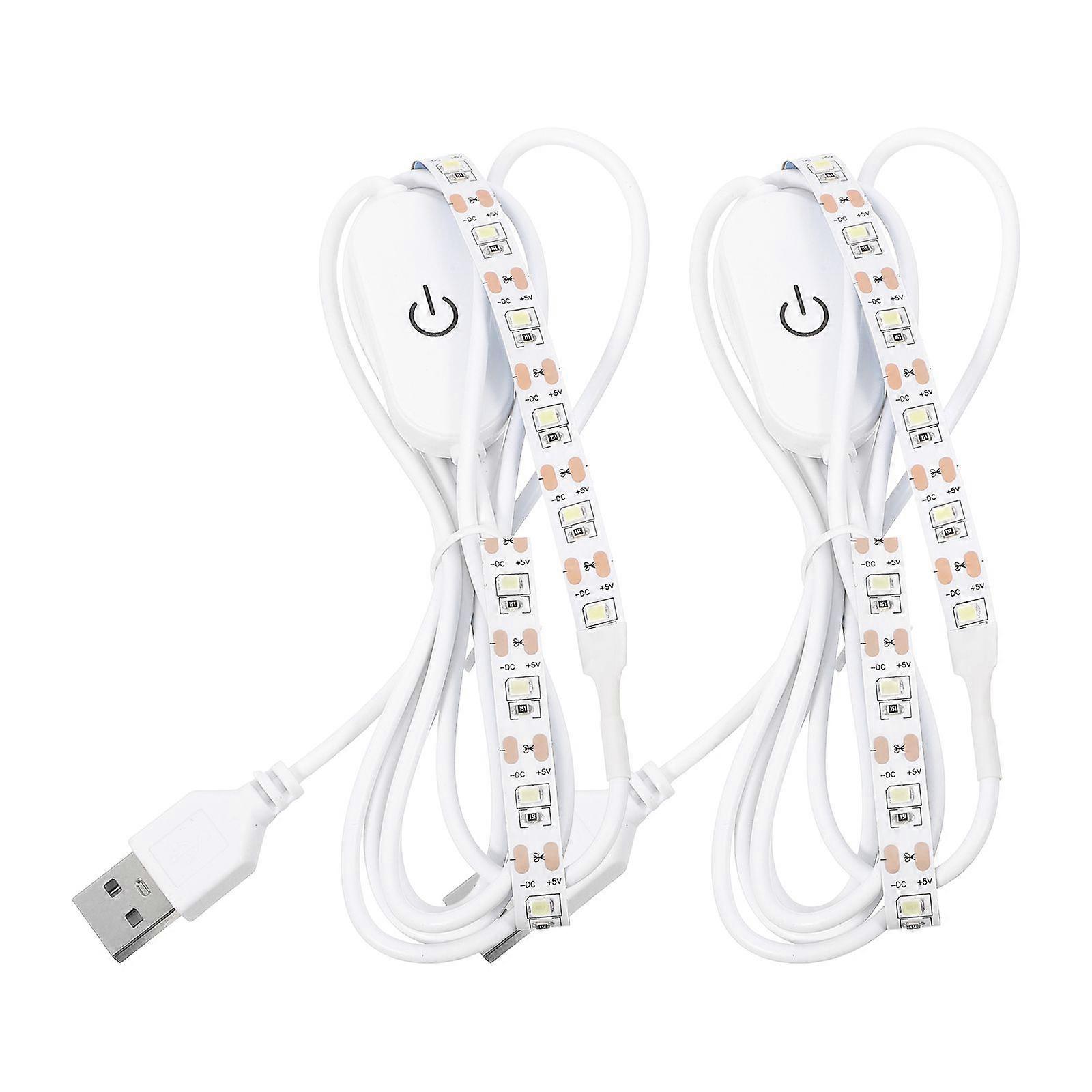 2pcs Bande LED écologique Outil d’éclairage alimenté par USB Bande lumineuse collante pratique pour machine à coudre
