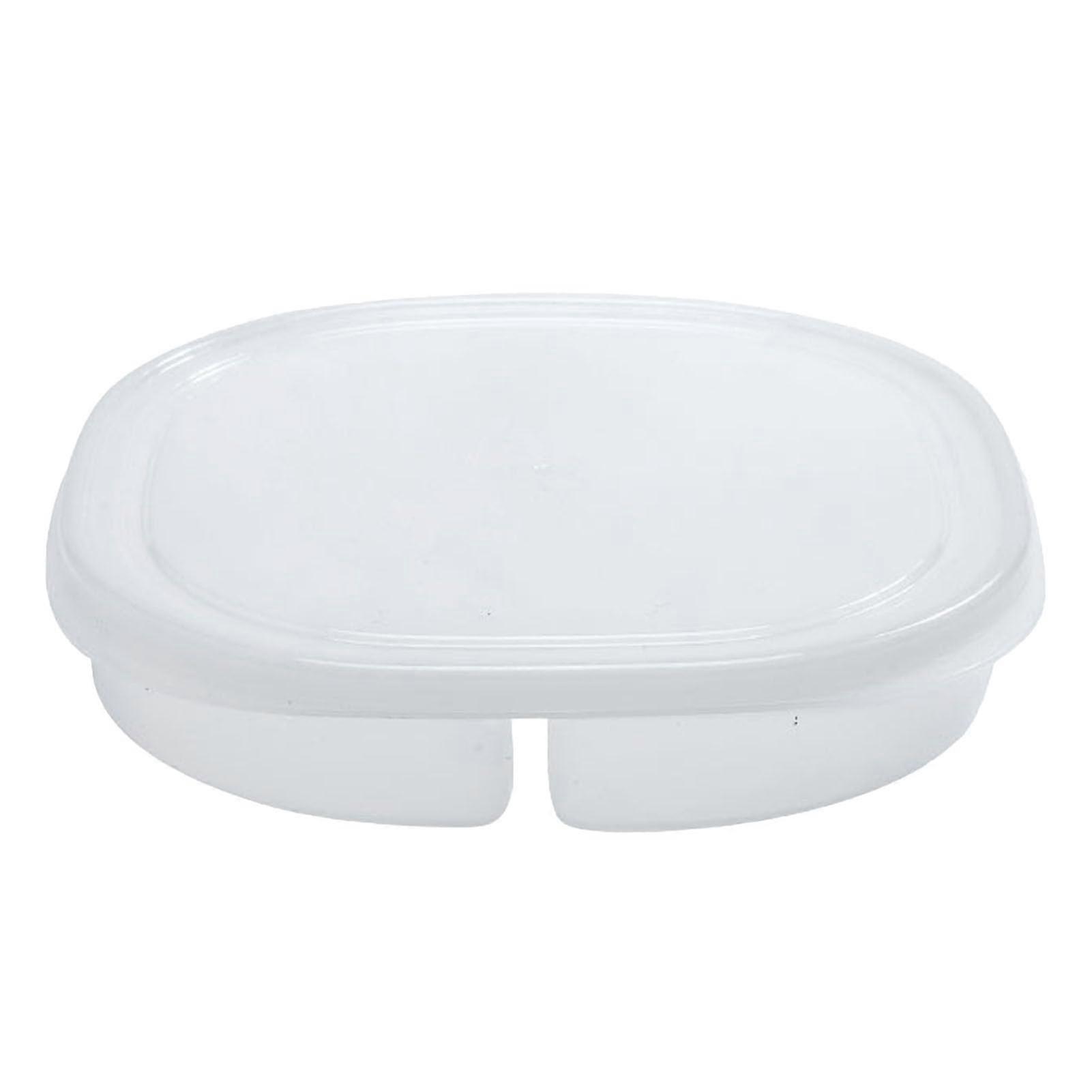 Transparent Food Storage Container With 4-Grid Design And Lid For Fridge Meal-Prep For Onion, Ginger, Garlic