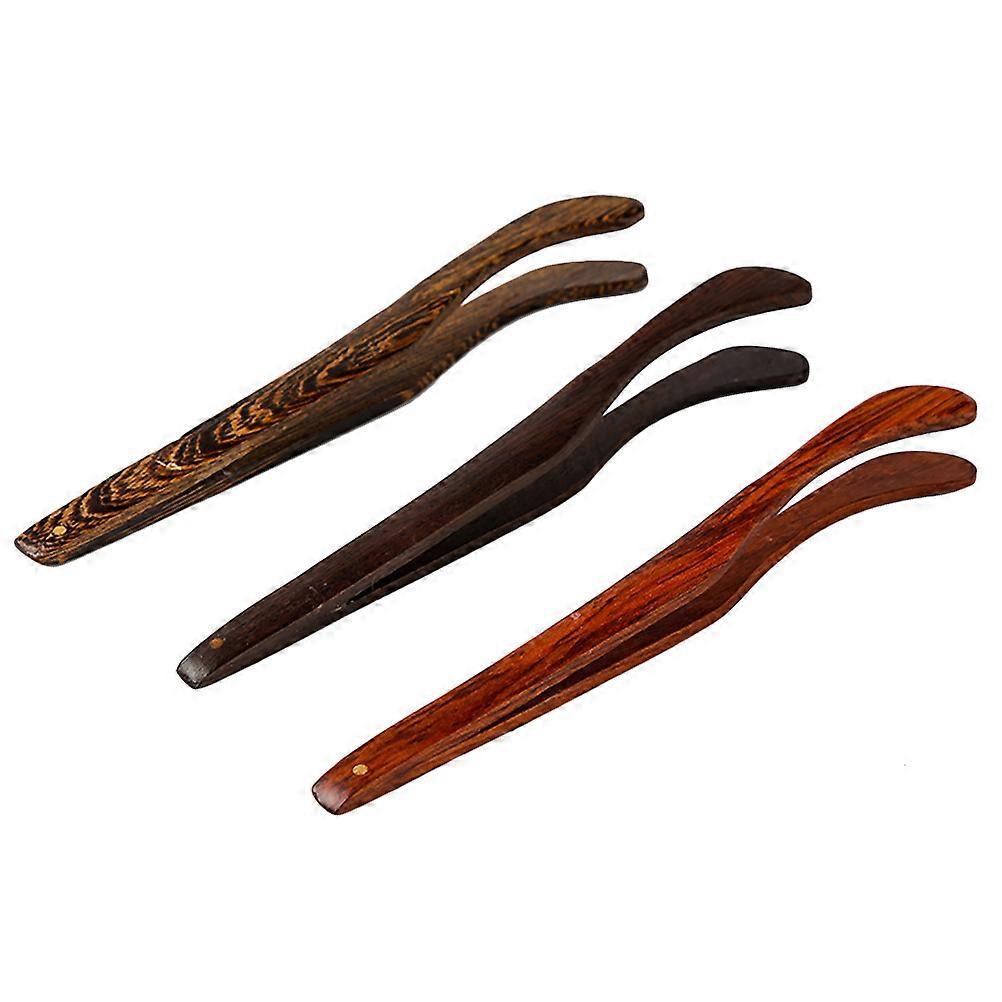 Kung Fu Tea Accessories Tea Ceremony Utensil Tool Annatto Style Material Home 3Pcs
