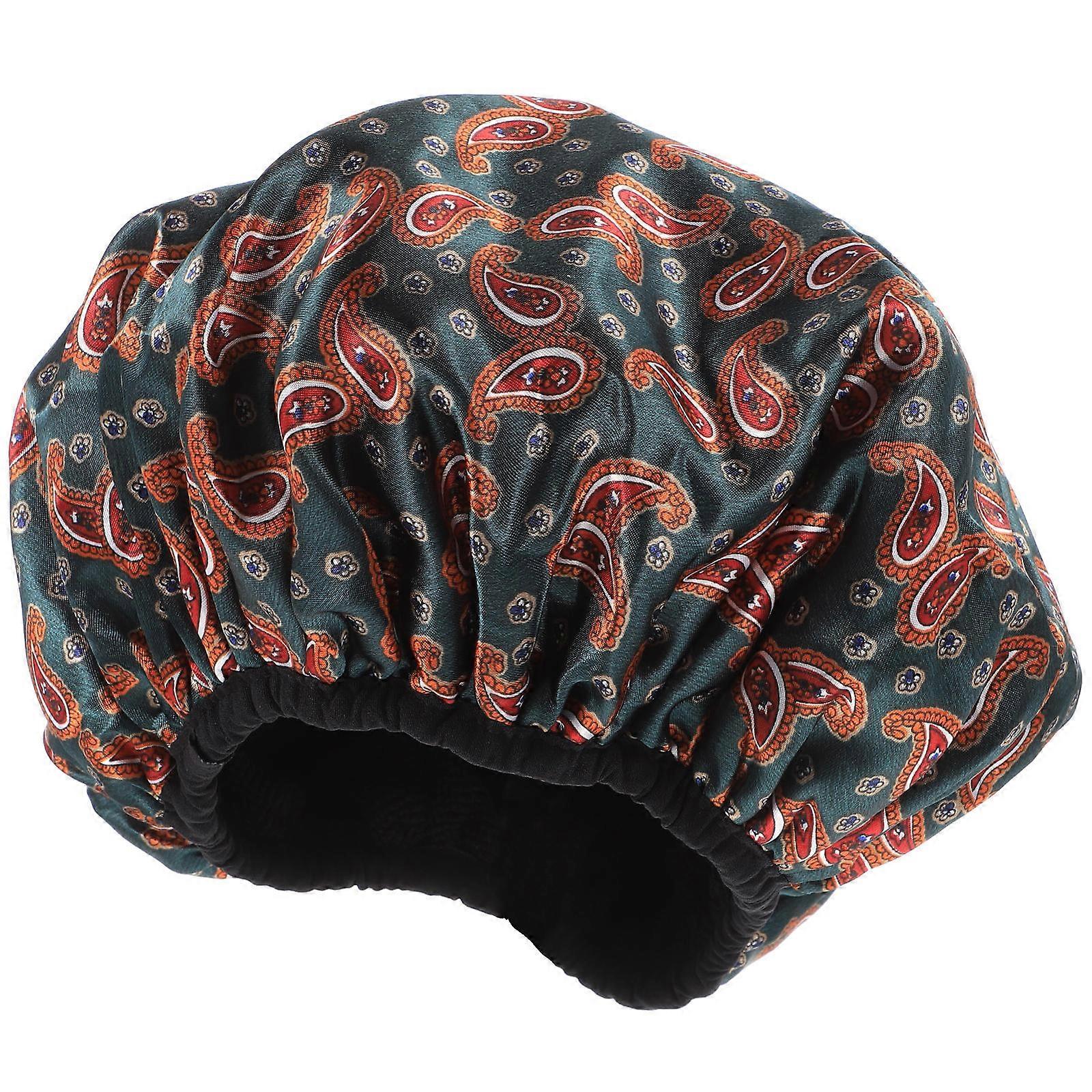 Bathroom Hat Waterproof Bathing Cap Dark Red 31X31CM Sealable Breathable 1Set
