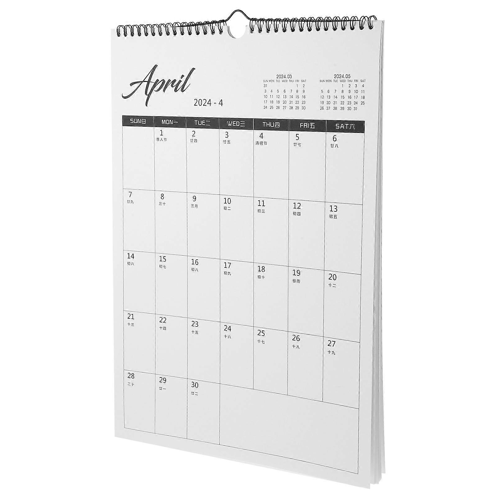 Planning Hanging Calendar Wall Calendar Office Use Daily Planning 43x29cm Event Recording 1Set