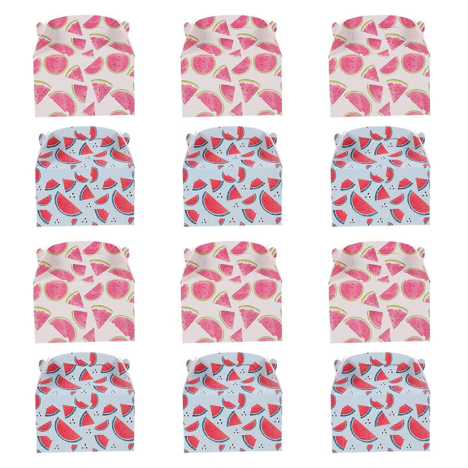 Party Goodie Bags Delicate Design Handheld present Bags For Summer Party Holding Baking Food Assorted Color 16X95CM 12Pcs