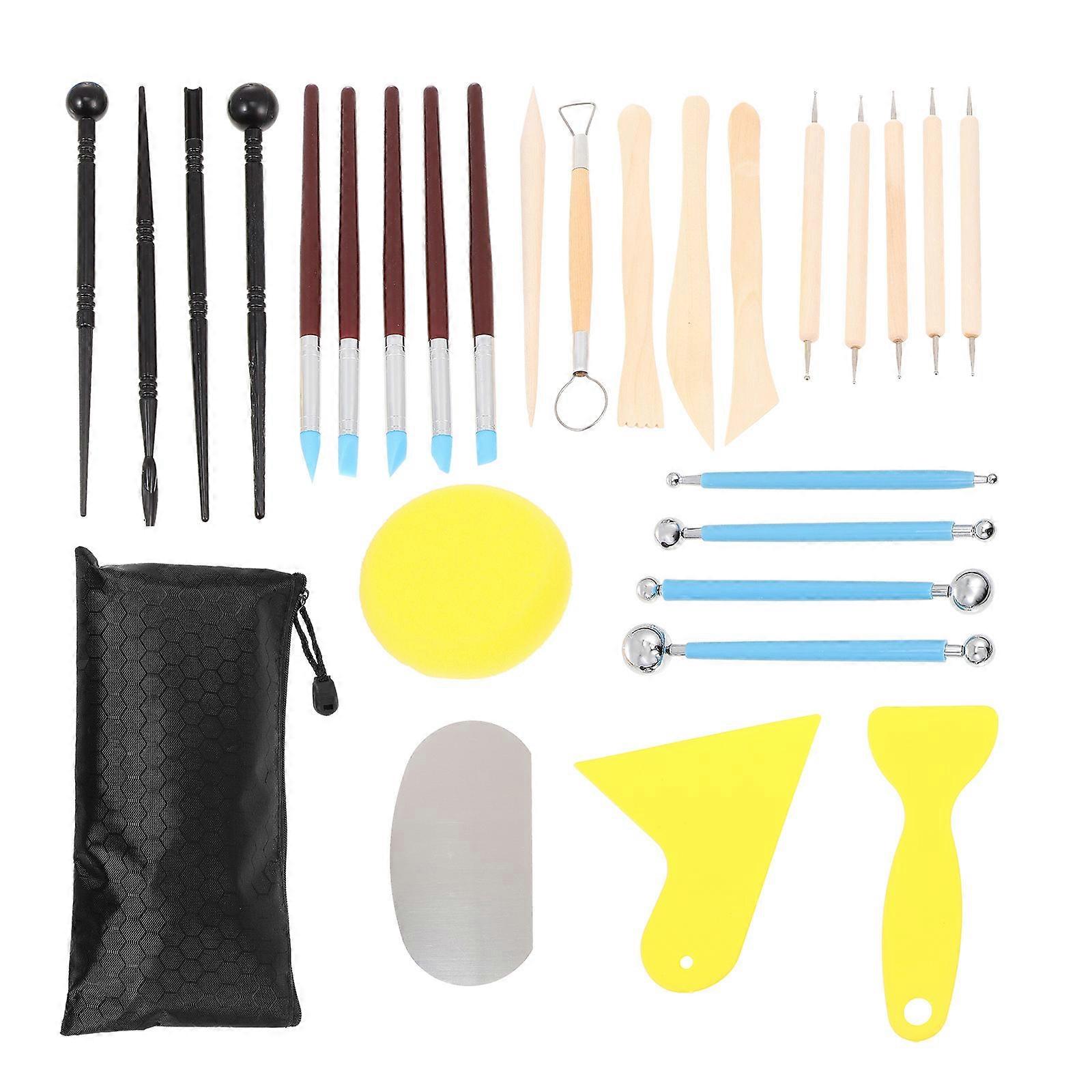 Modeling Clay Kit Beginners Family Activities Assorted Color 28Pieces