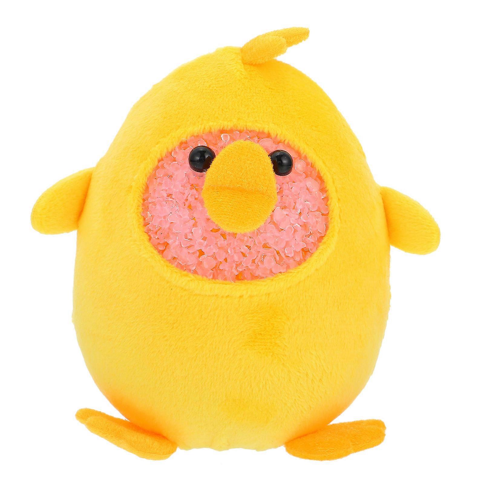 Luminous Yellow Chicken Doll Ornament for Home Decoration Cloth Chick Design 8.5 inches