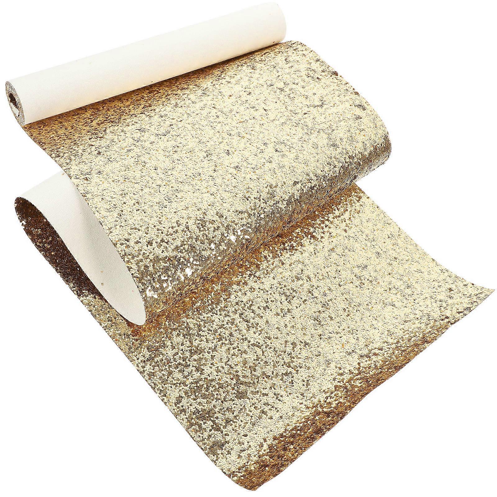 Sequins Sheets Glitter Sequin Sheet Golden 120X20cm Diy Projects Craft Material Earring 1Pack