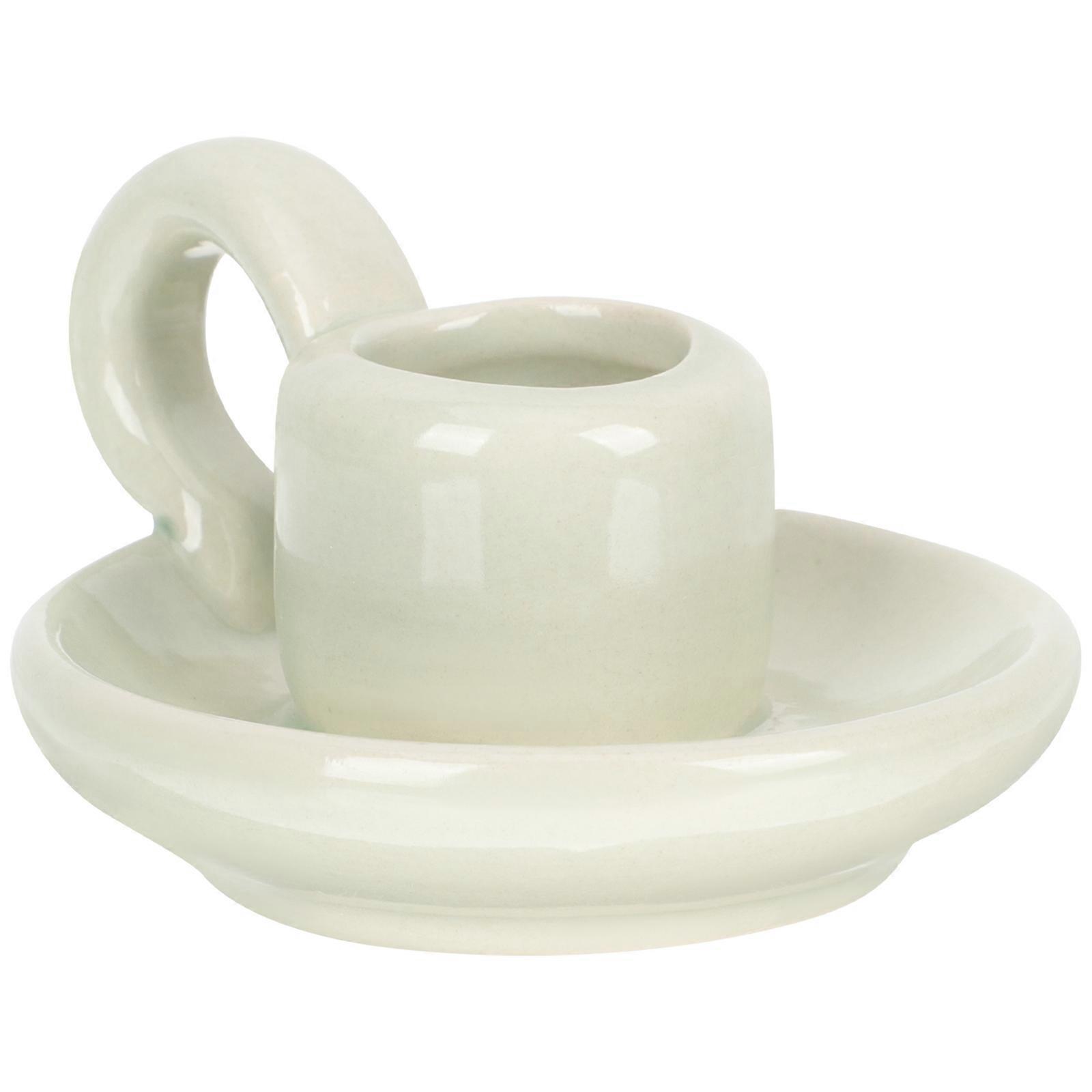 Mug Modeling Candlestick Ceramic Table Candlesticks Family Friendly Home Decor 1Pack