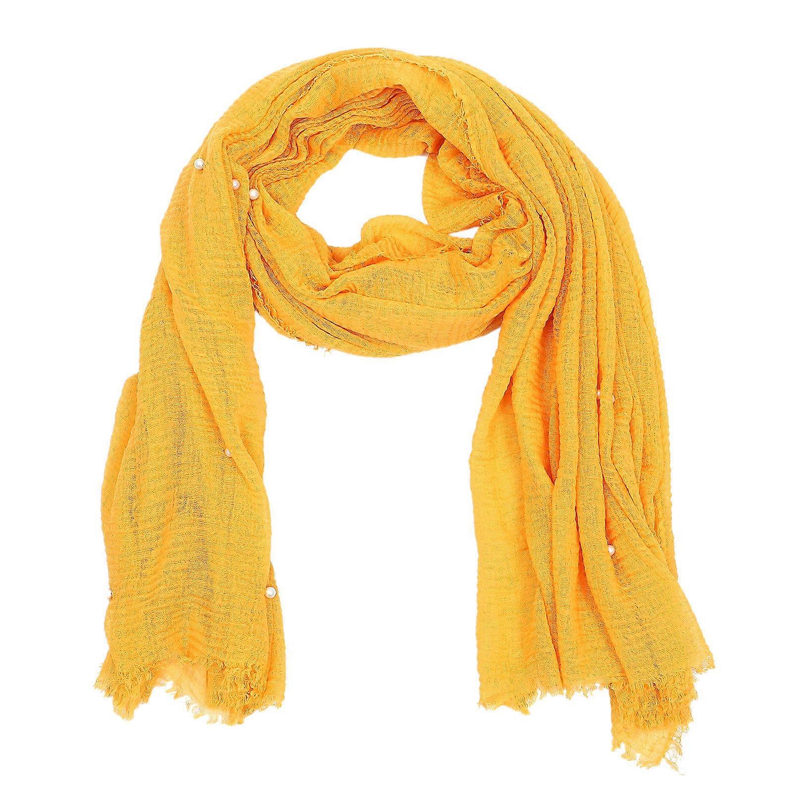 Foulard en coton châle élégant vêtements décontractés en plein air 190x100x0.2cm perle décoration rectangulaire confortable 1Pack