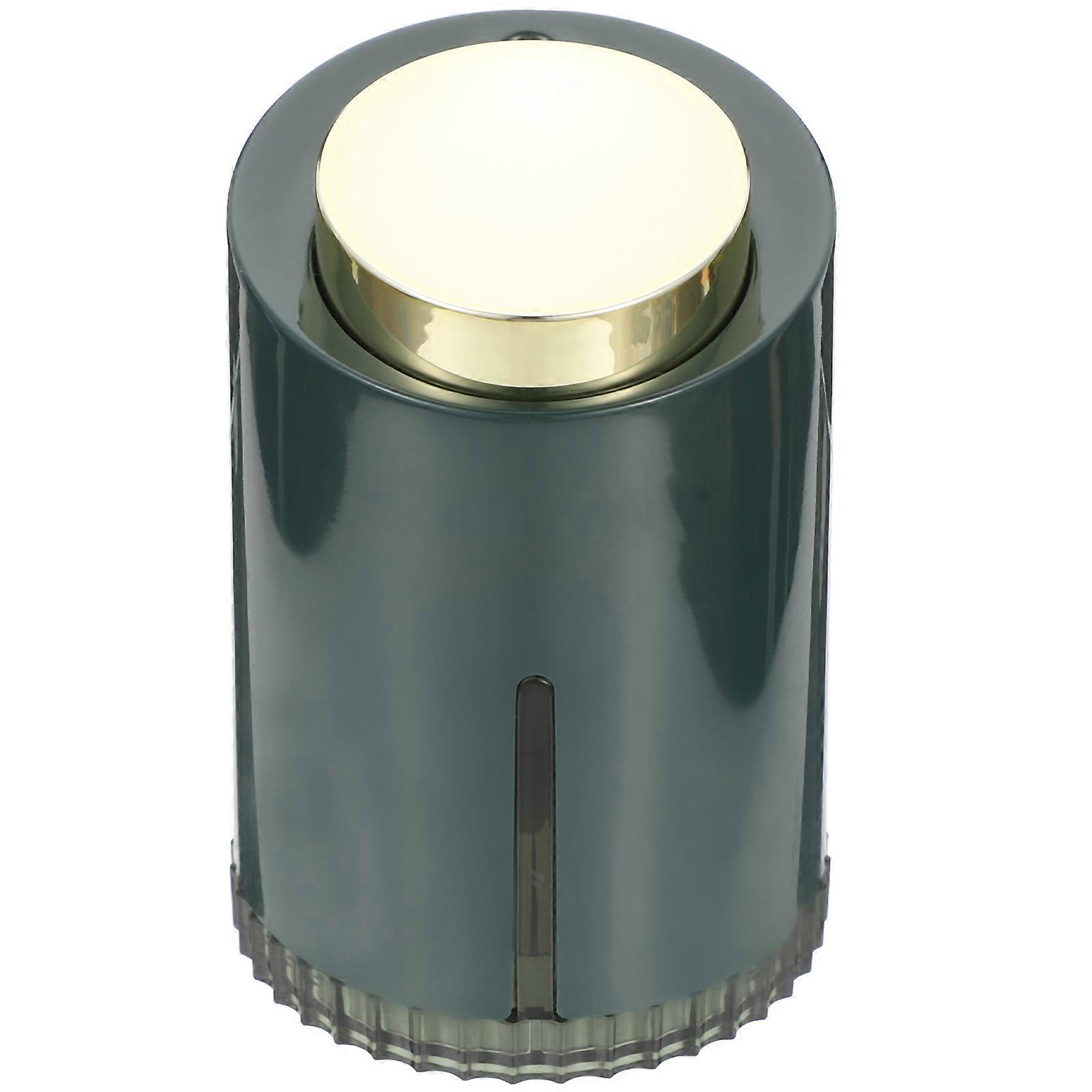 Creative Toothpick Dispenser Press-Type Design Automatic Opening Round Toothpick Box for Home Use 6.3X6.3X9.8CM Acrylic 1Pack