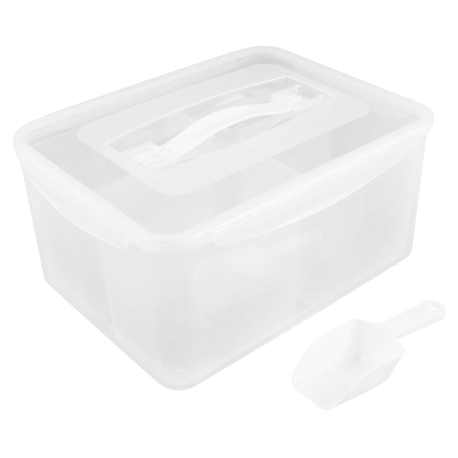 Plastic Storage Containers Divided Design For Food Storage Container Kitchen Use Sealed Compartments Portable Handle 1Pack
