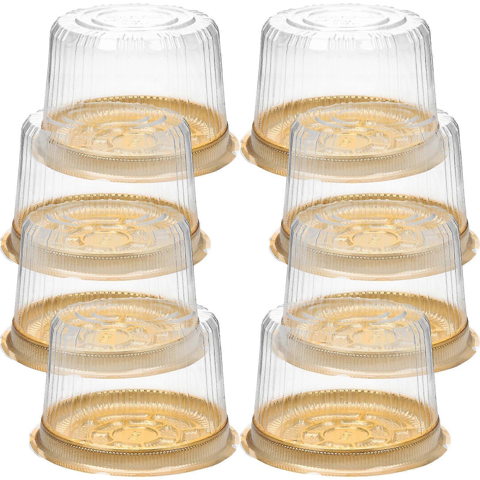 Clear Cake Boxes Carrier Packaging Home Use Party Use Plastic Material Square Shape 20Pack