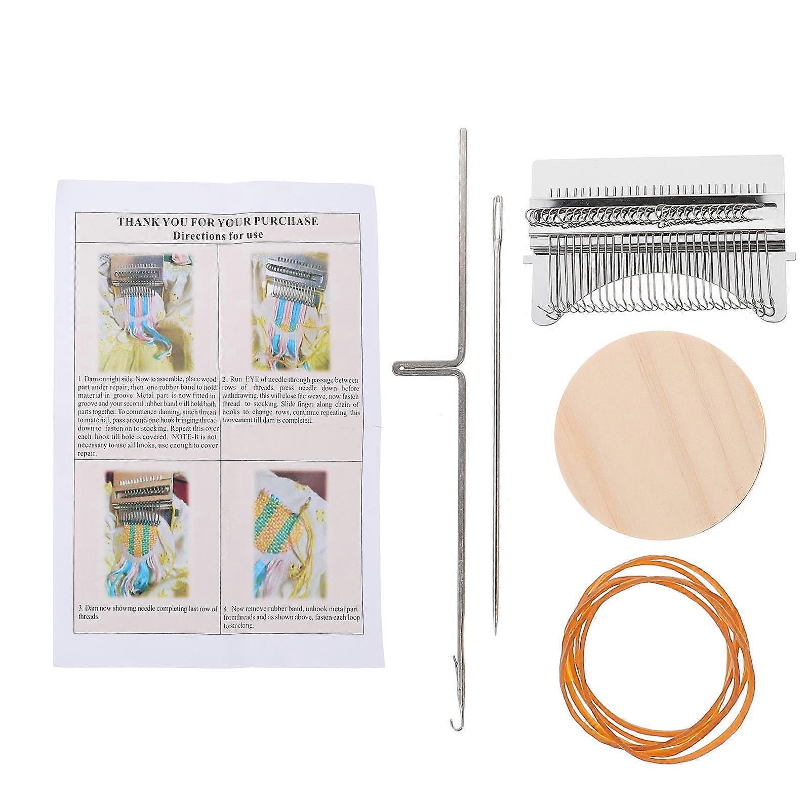 Weaving Accessories Weaving Frame Kit Durable Wooden Weaving Machine Natural Wood 1 Set