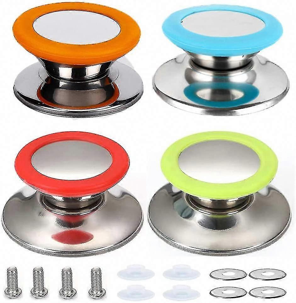 4-Piece Pot Lid Knobs - Universal Replacement Cookware Parts for Home Use