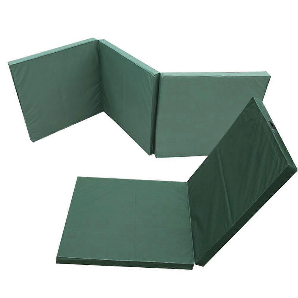 タンブリングマット折りたたみ式エクササイズフロアマット厚く弾性パッドホームワークアウトクッション120x60x5cmグリーン1個