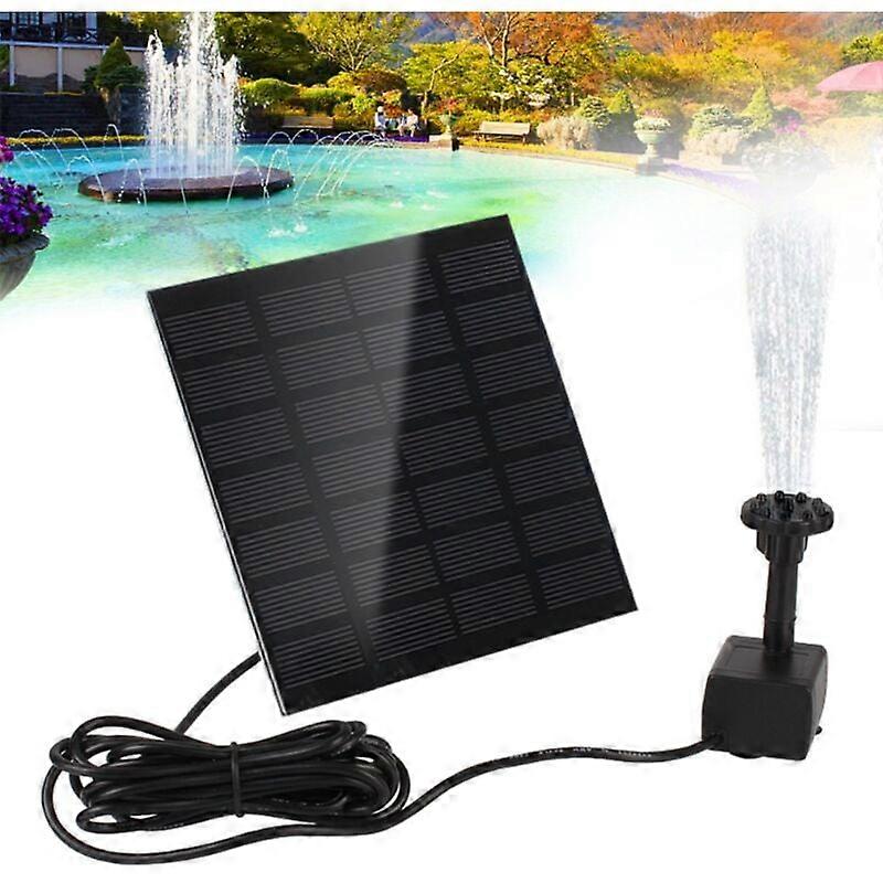 Solar Fountain, Garden Fountain, 7V/1.2W 200L/h, equipped with 6 different nozzles
