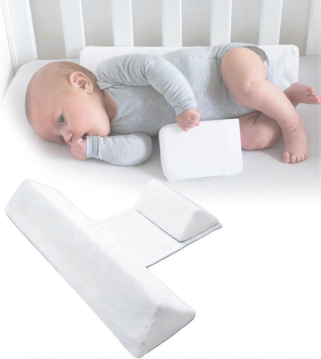 2025 Adjustable Wedge Pillow for Side Sleepers, Removable Cotton Backrest and Support, Anti-Roll Positioning Pillow (White)