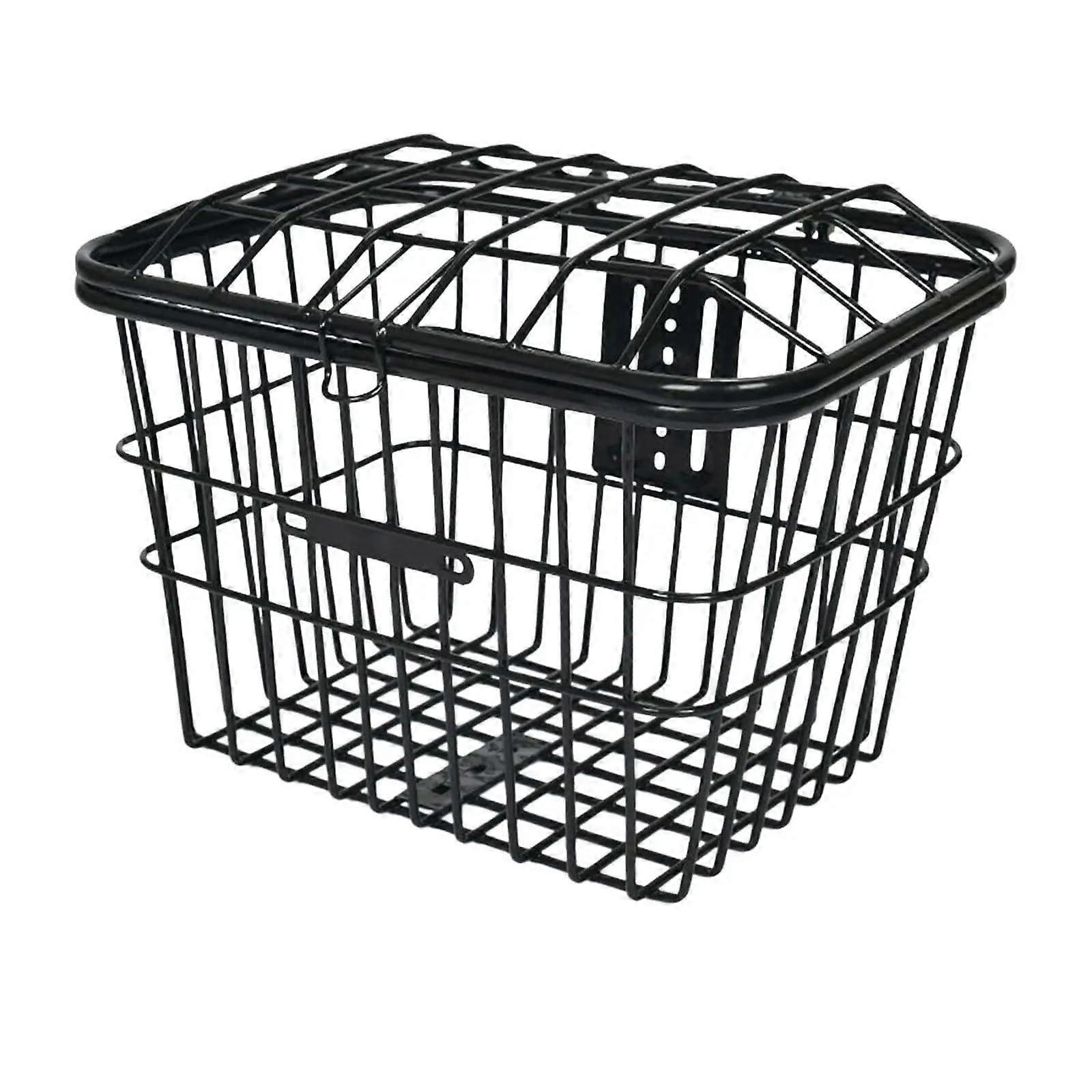 Fahrradkorb Metal Mesh Front Or Rear Basket With Lid For Folding Bikes And Bicycle Accessories