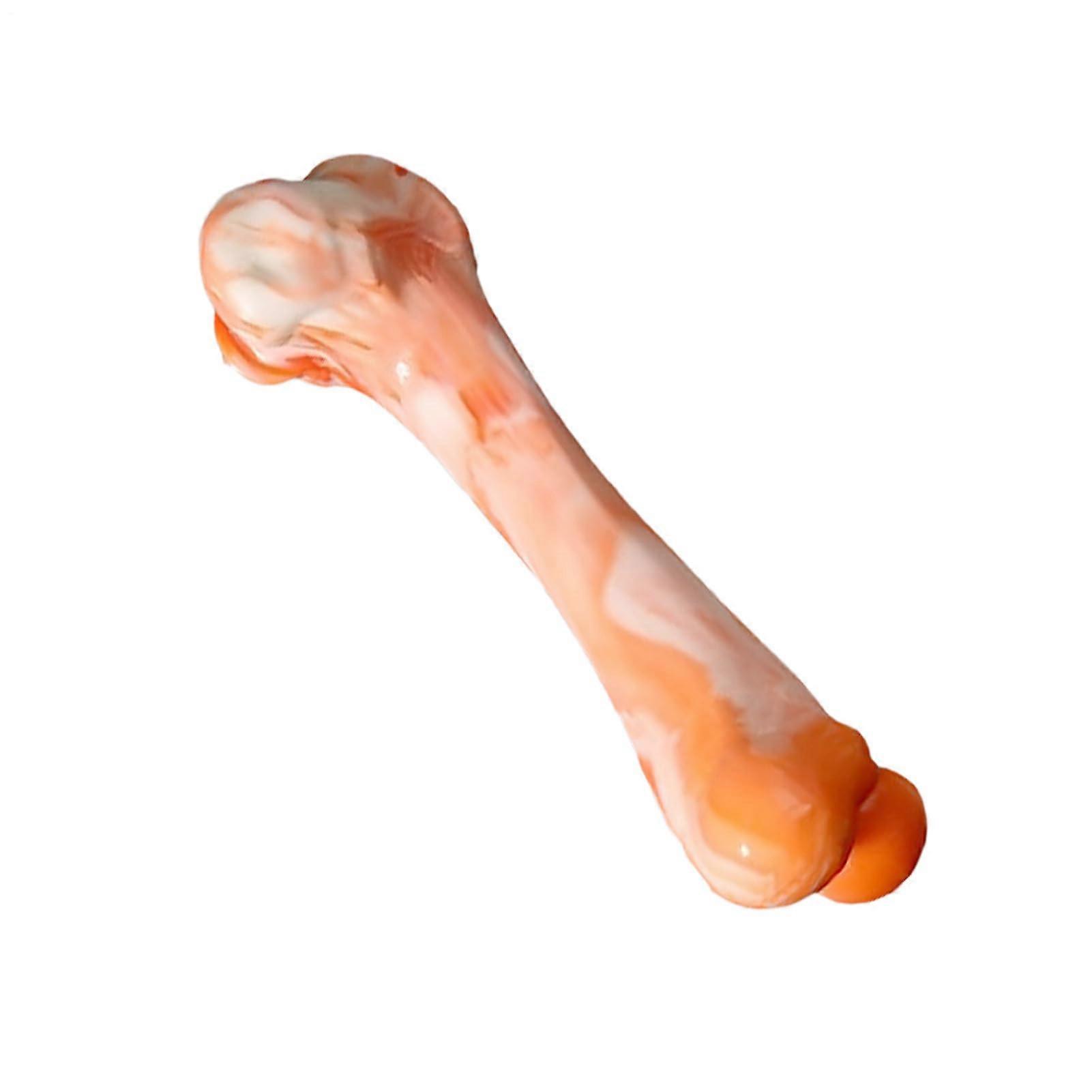 Dog Chew Bone - Durable Dog Toy for Aggressive Chewers - Tough Orange Chew Toy for Medium and Large Dogs