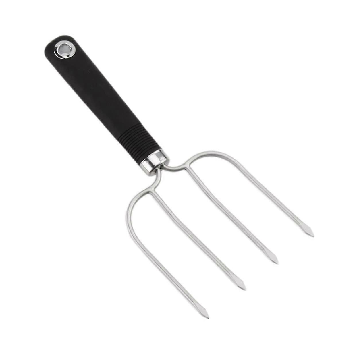 Turkey Fork for Lifting and Transferring, 2-Piece Barbecue Skewers, Black Stainless Steel Meat Fork for Thanksgiving