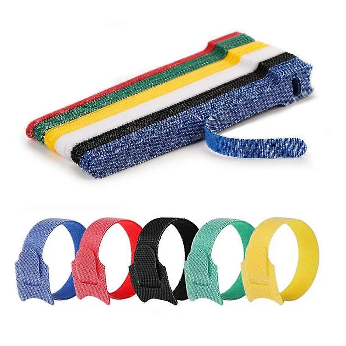 60 Pcs Cable Ties 15cm Reusable Adjustable Cable Ties Hook and Loop Cable Straps