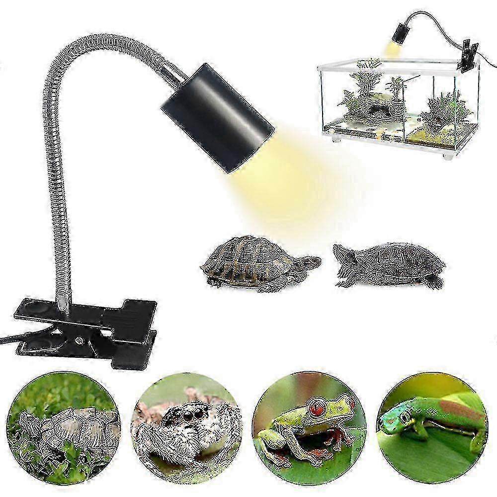 Adjustable Clamp-on Reptile Heat Bulb for Aquarium Heating Light E27 Pet Heating Emitter