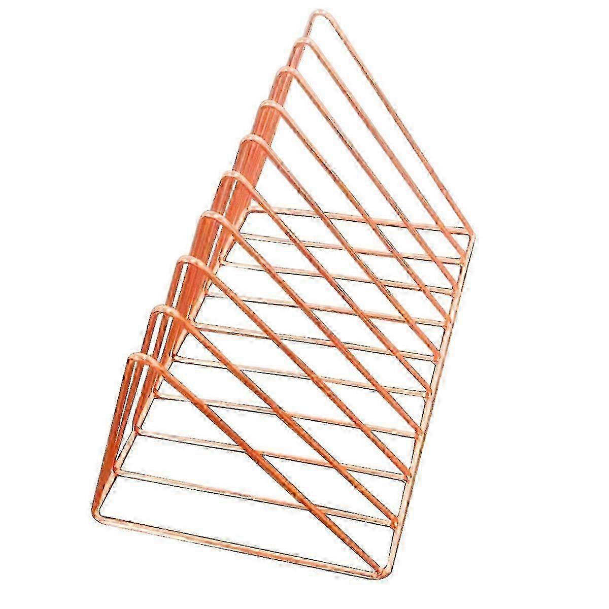 Desk Book Organizer and Magazine Holder, Desktop File Sorter for Bookshelf